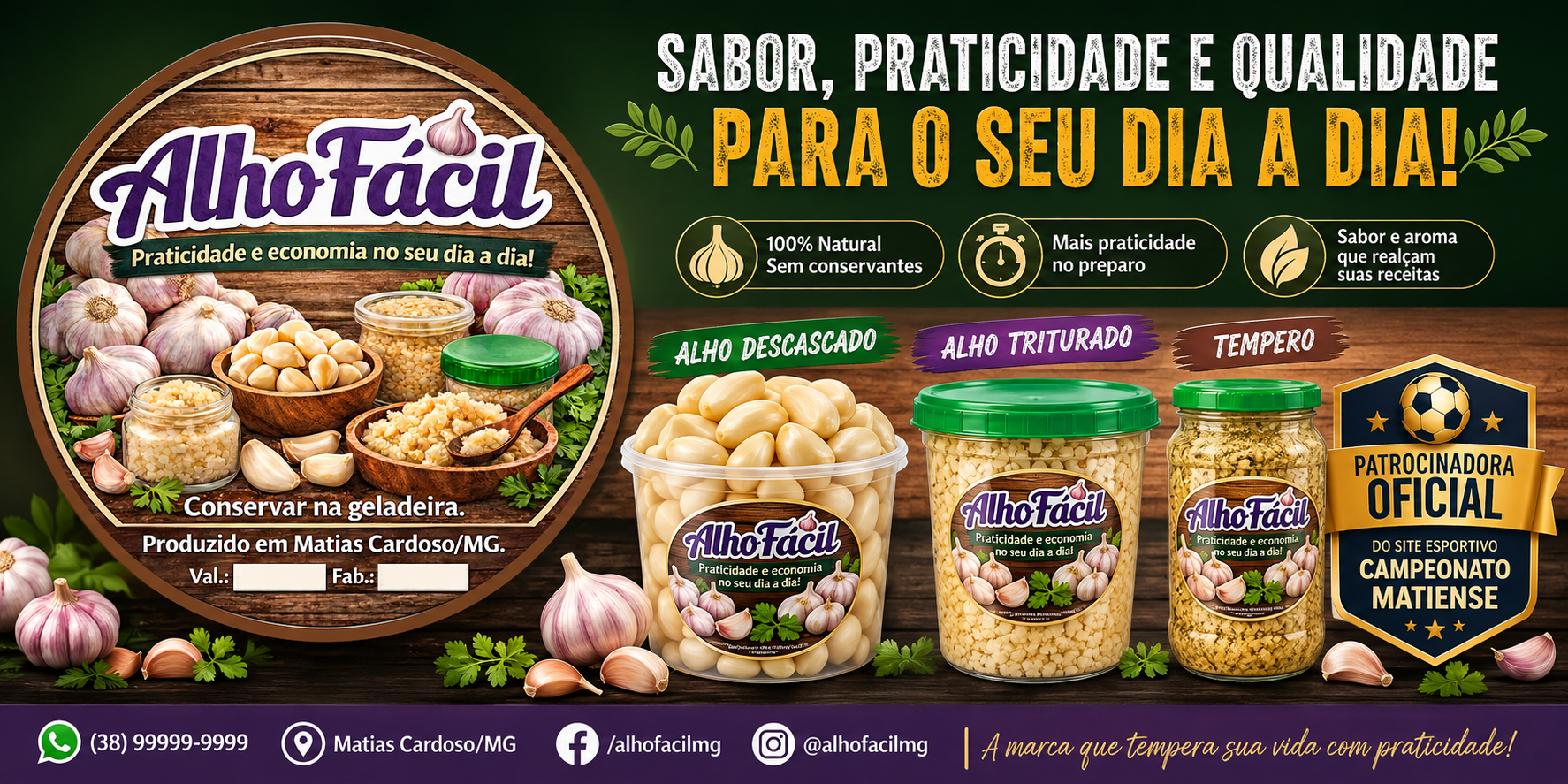 Alho descascado