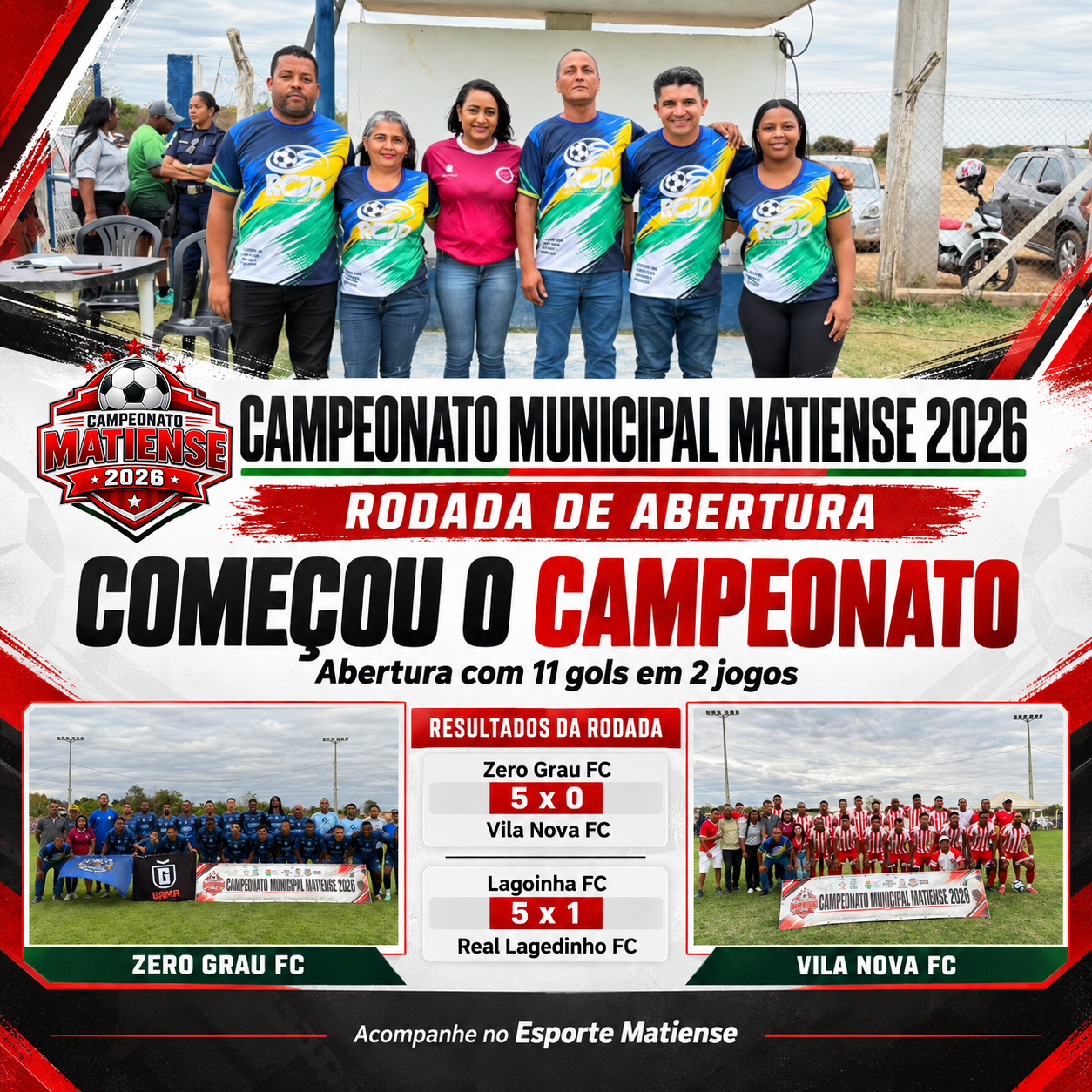 🏆⚽ COMEÇOU O CAMPEONATO MATIENSE 2026! 🔥